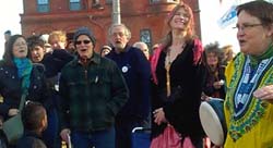 Vonn New and Donna Barrett at Occupy Poughkeepsie
